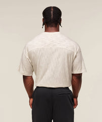 Lightweight Slub Textured T-Shirt Oat White