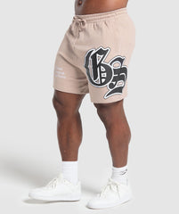 Varsity Graphic Shorts Stone Pink
