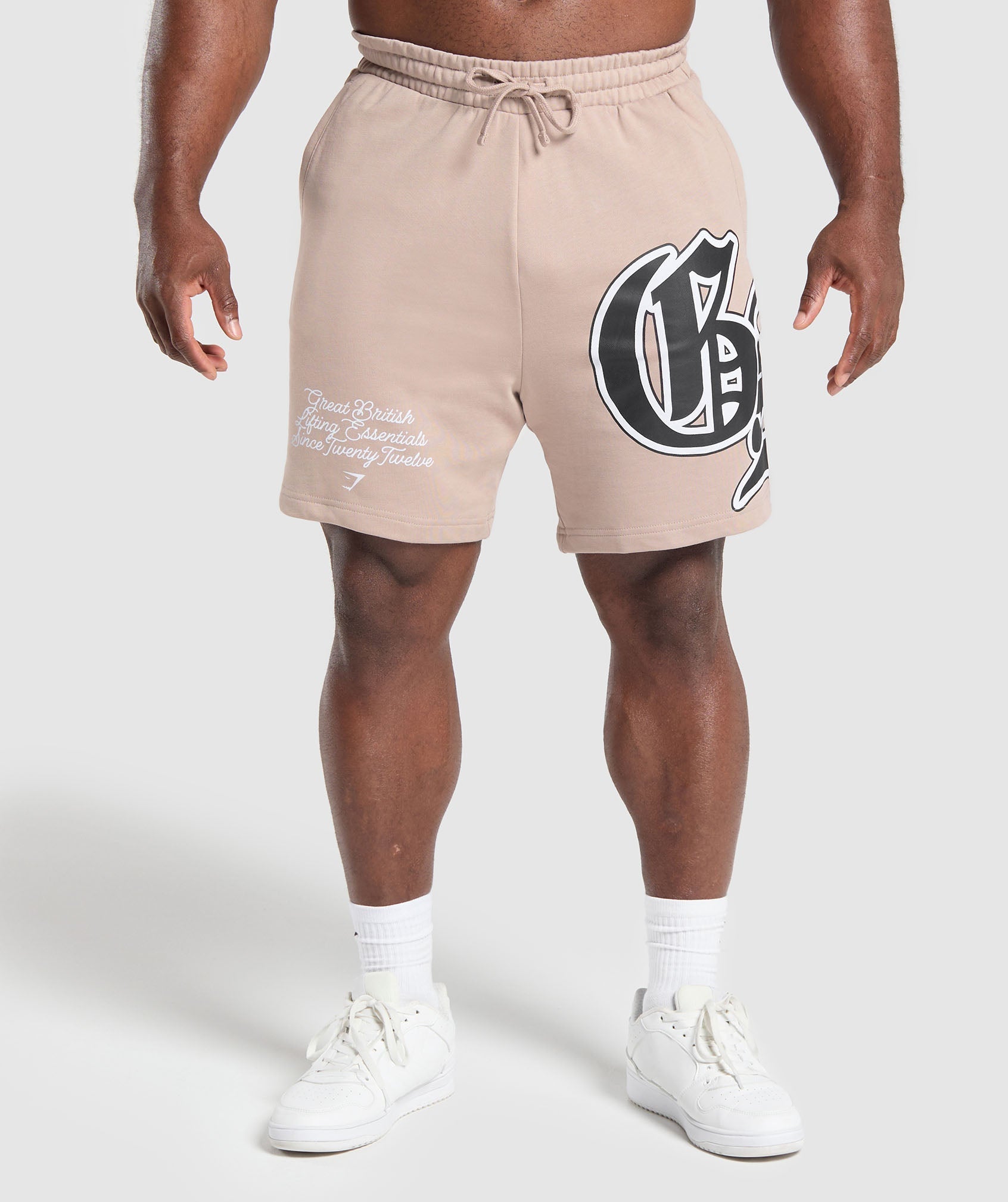 Varsity Graphic Shorts Stone Pink