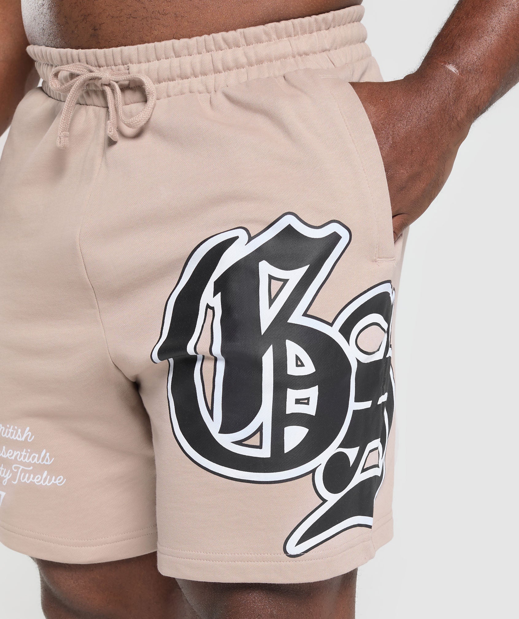 Varsity Graphic Shorts Stone Pink