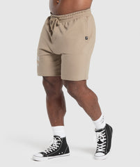 Trophy Graphic Shorts Cement Brown