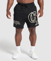 Varsity Graphic Shorts Black