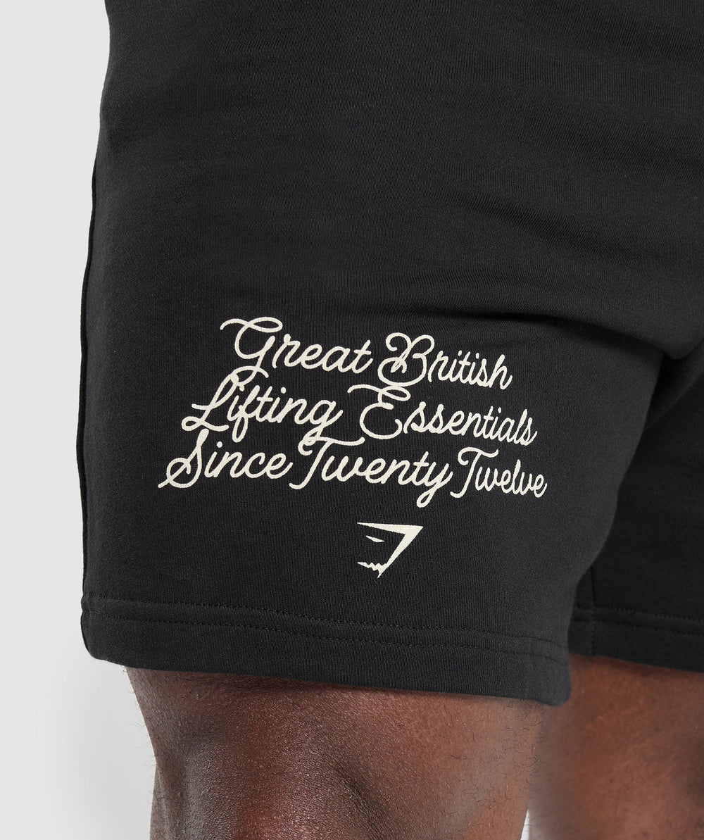 Varsity Graphic Shorts Black