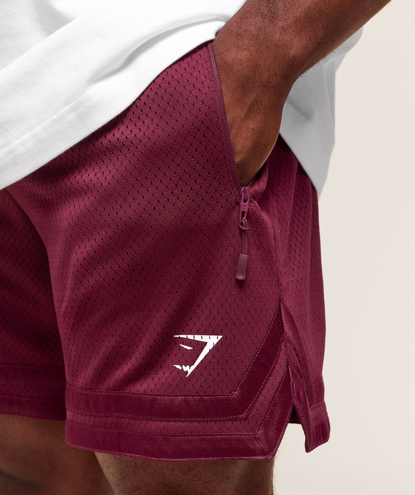 Varsity Mesh Shorts Strong Pink