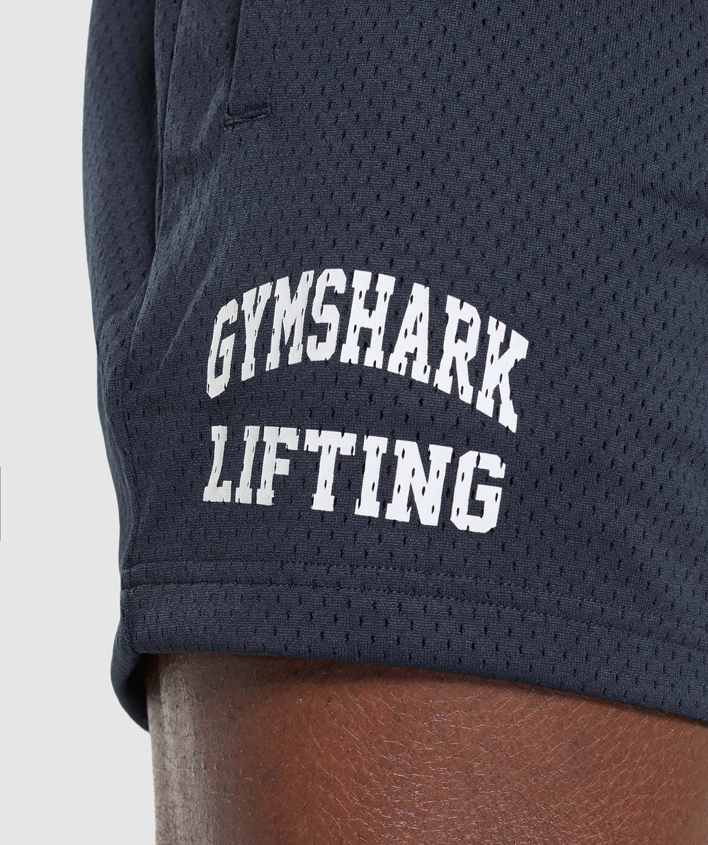 Lifting Mesh 5" Shorts Heavy Blue