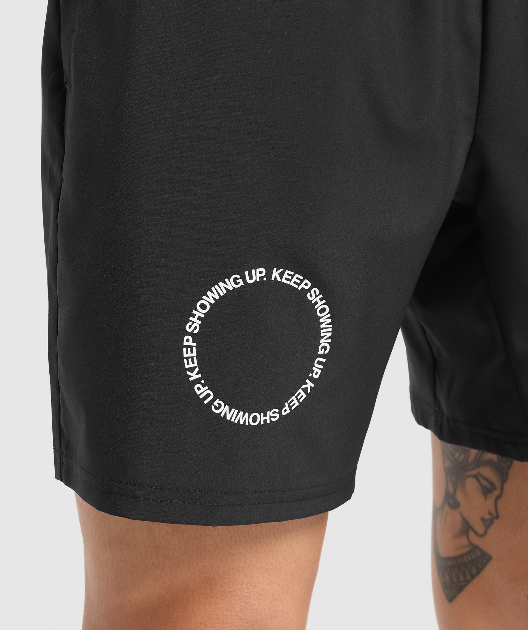 Keep Showing Up 7" Shorts Black