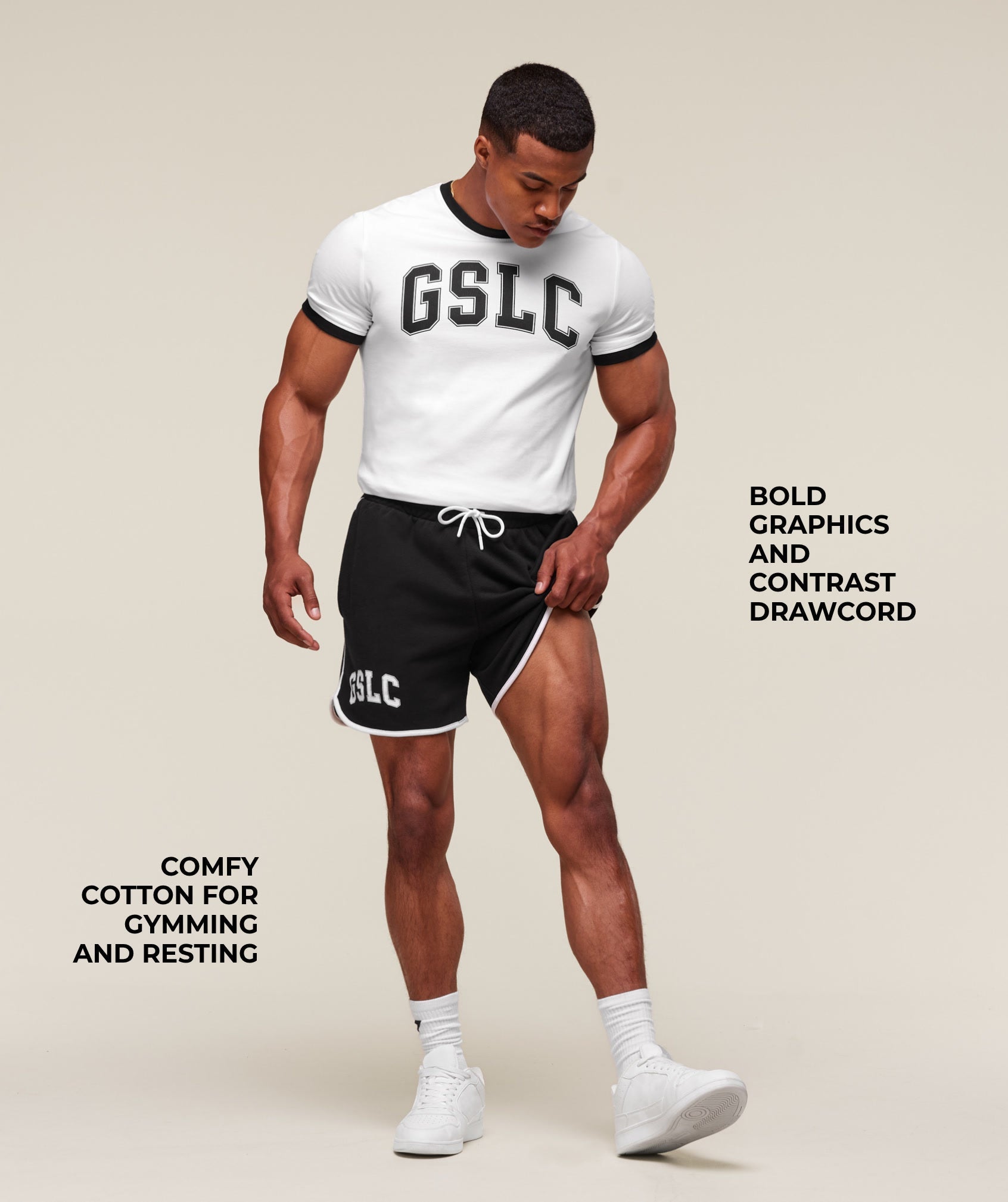 GSLC Contrast 5" Shorts Black/White