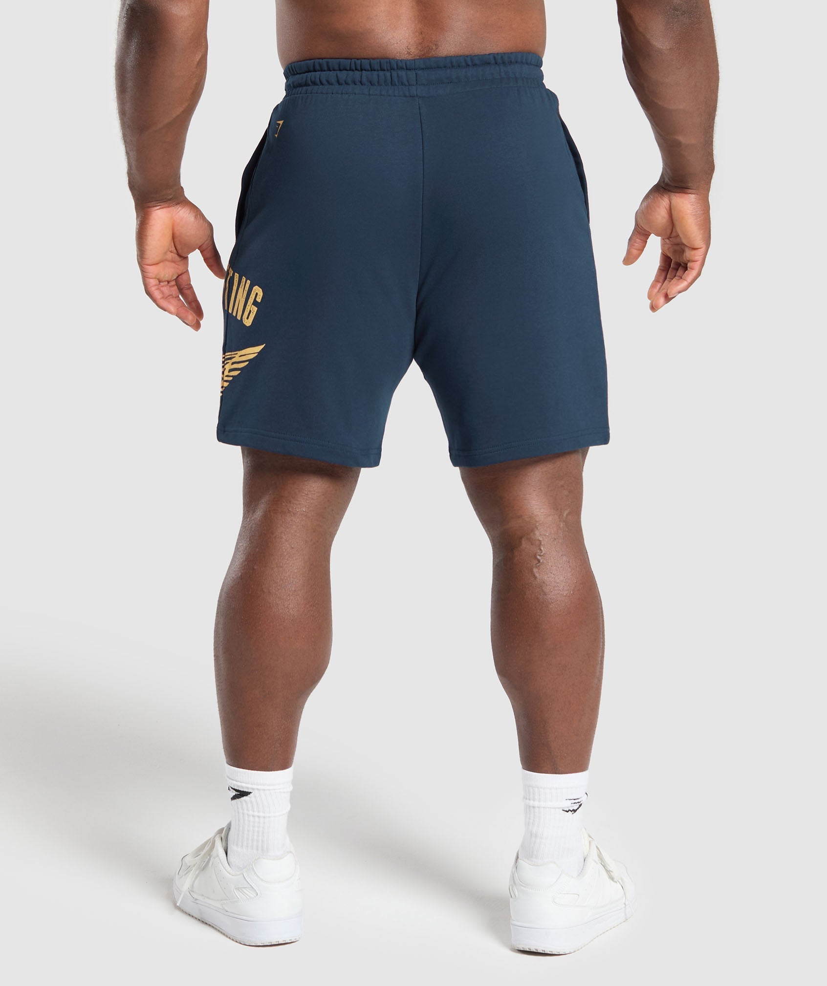 British Lifting Goods Graphic Shorts Navy