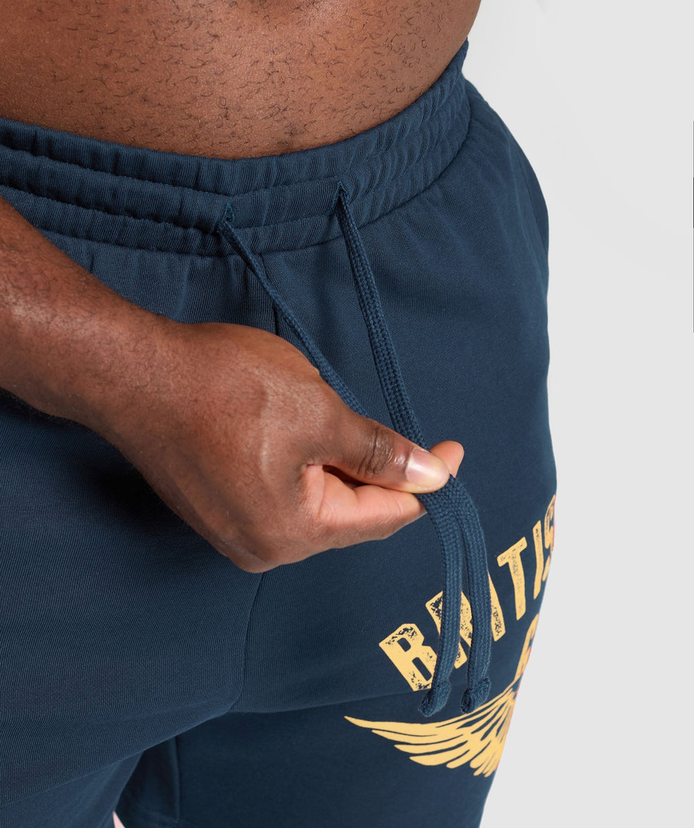 British Lifting Goods Graphic Shorts Navy