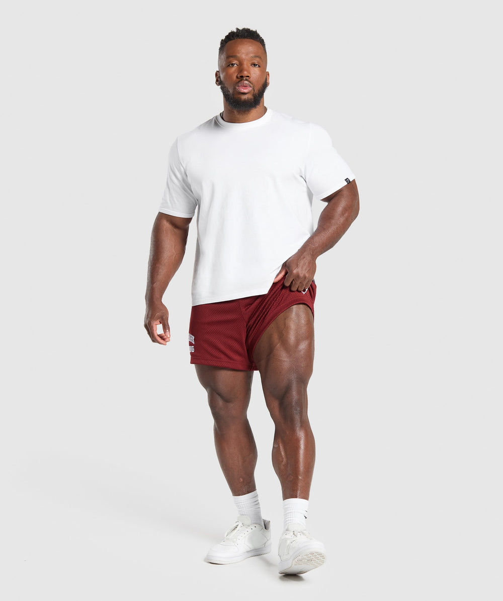 Lifting Mesh 5" Shorts Sets Red