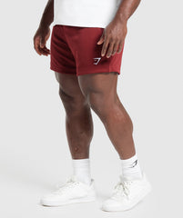 Lifting Mesh 5" Shorts Sets Red