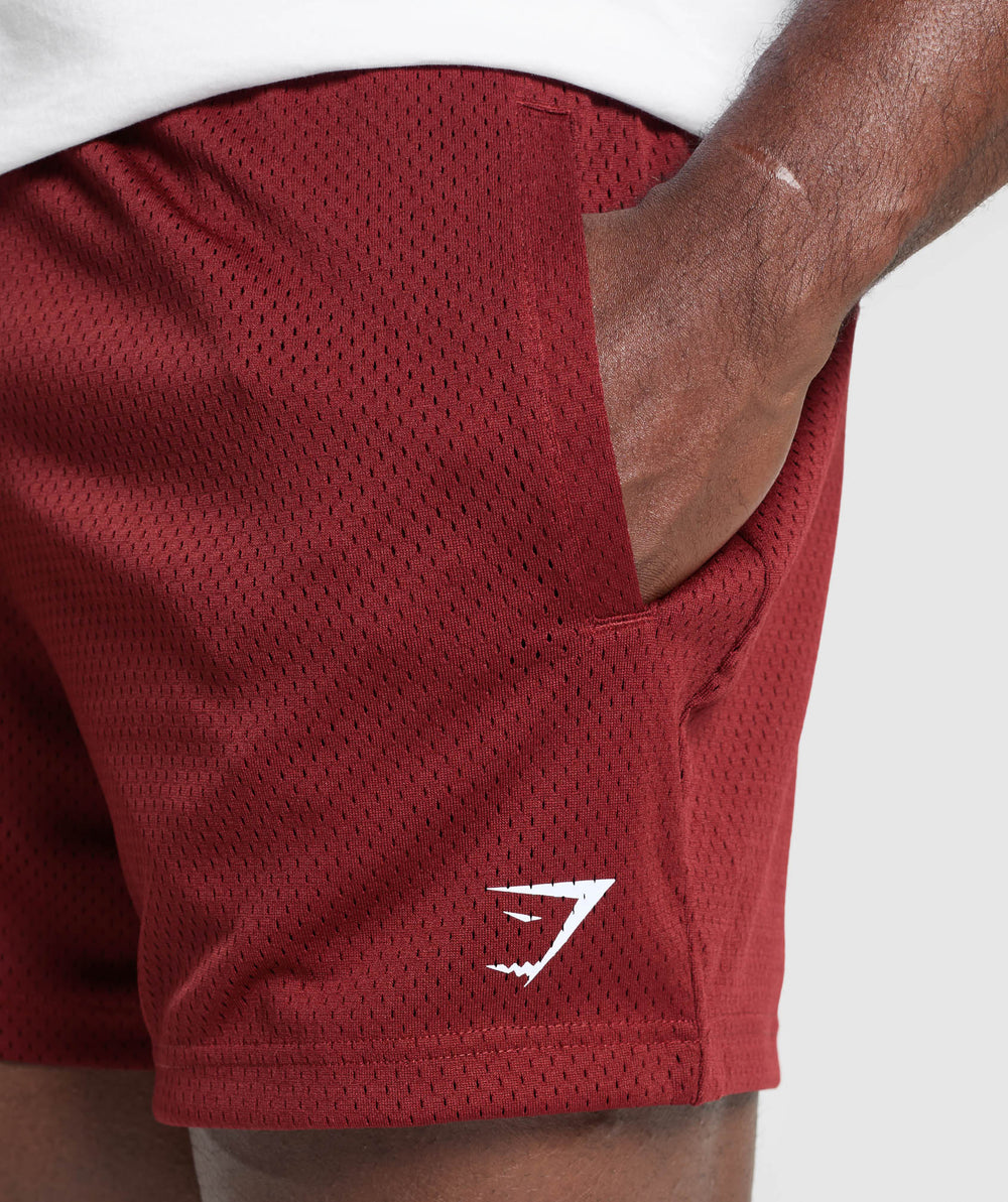 Lifting Mesh 5" Shorts Sets Red