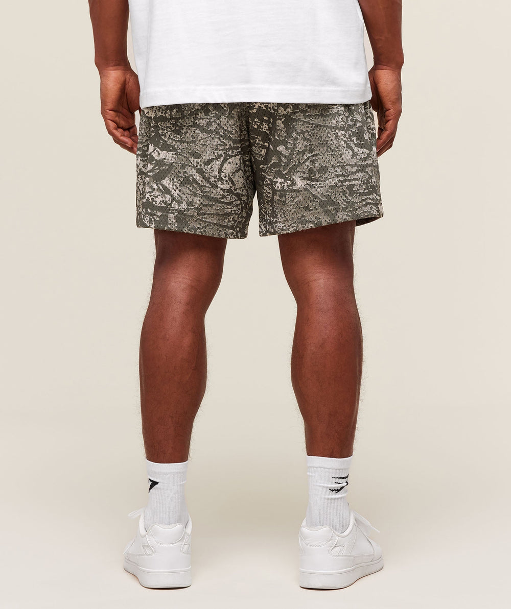 Lifting Mesh 7" Shorts Camo Brown