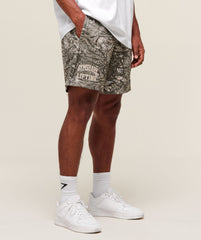 Lifting Mesh 7" Shorts Camo Brown