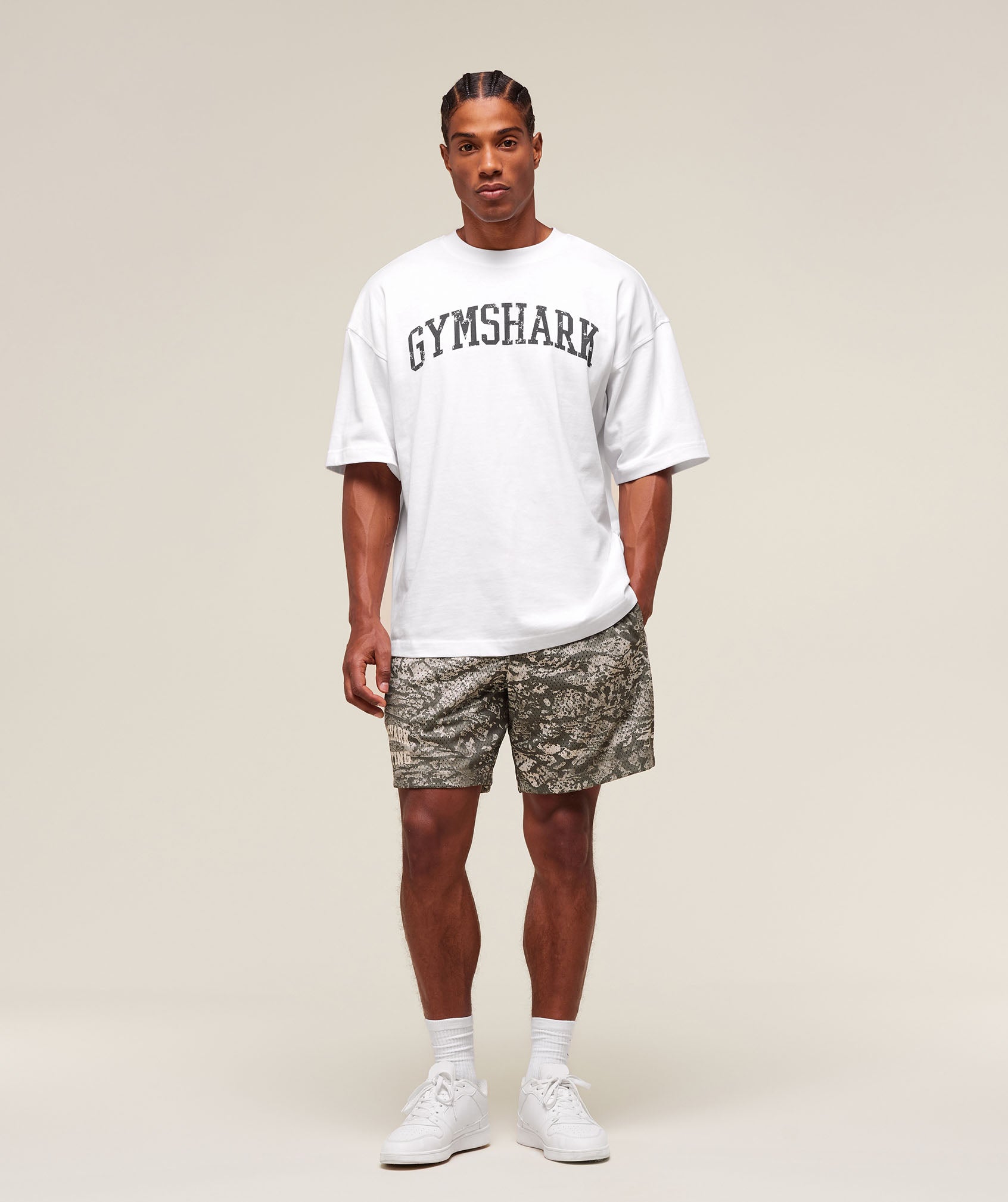 Lifting Mesh 7" Shorts Camo Brown