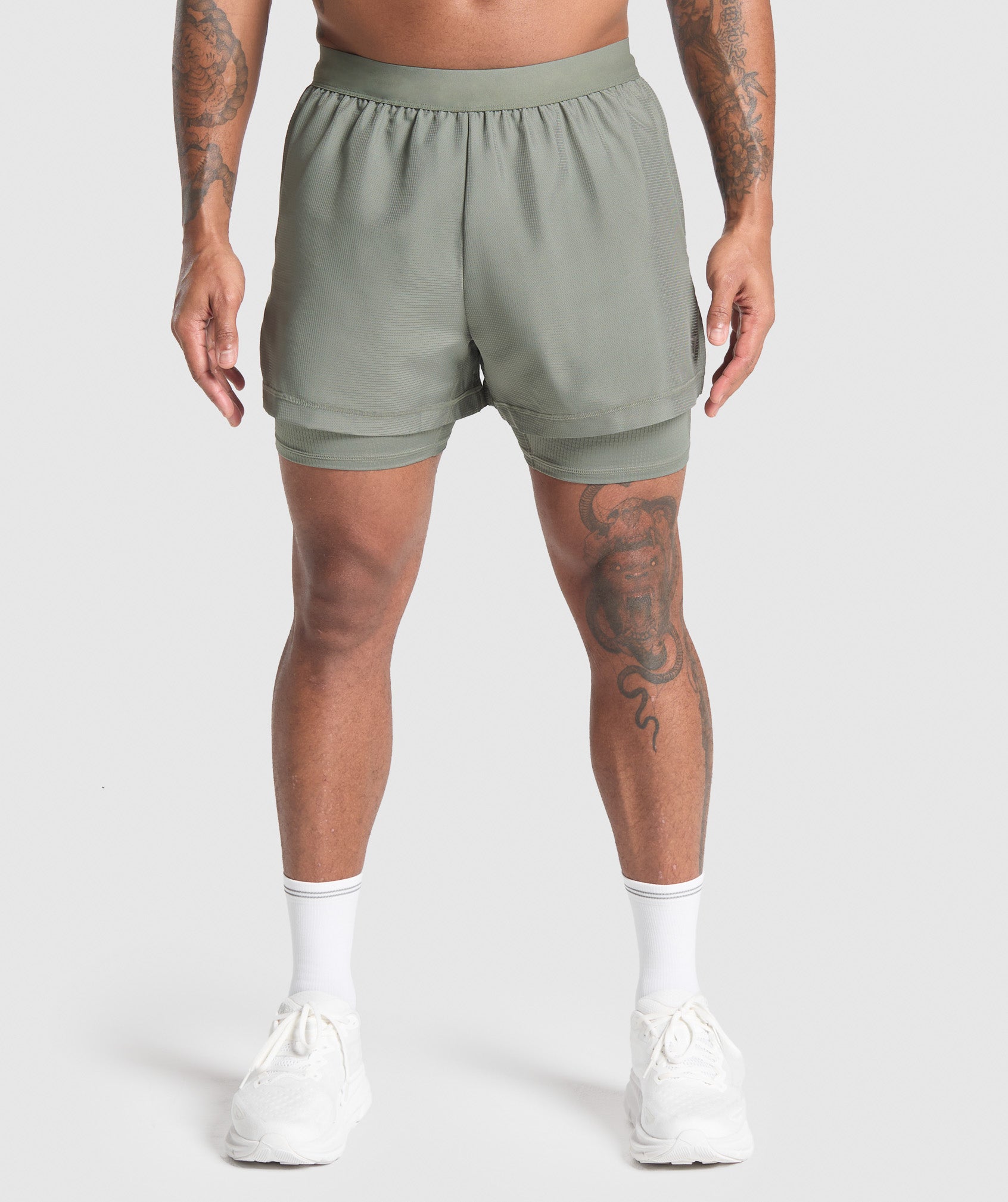 Running 2 in 1 Shorts Unit Green