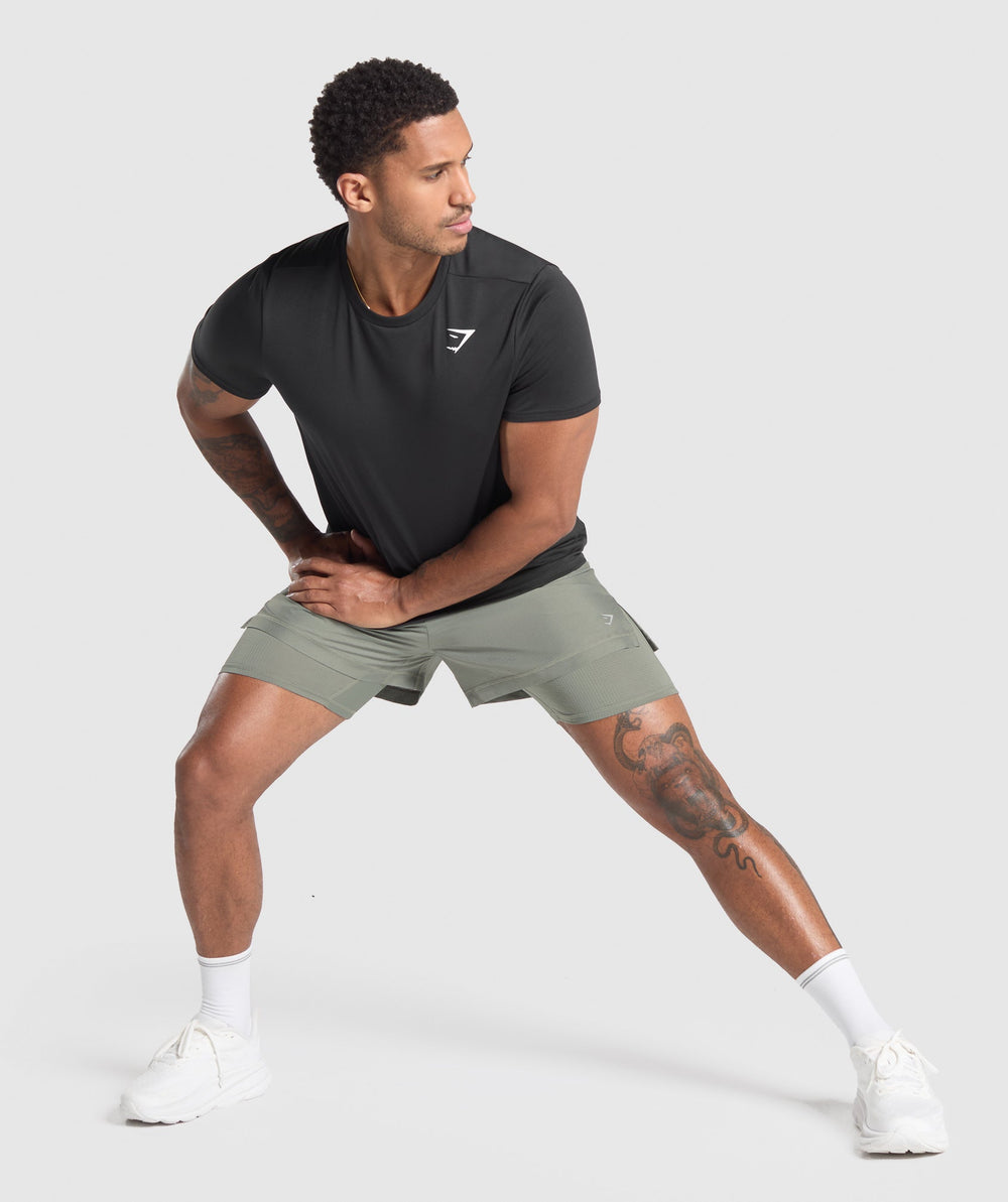 Running 2 in 1 Shorts Unit Green