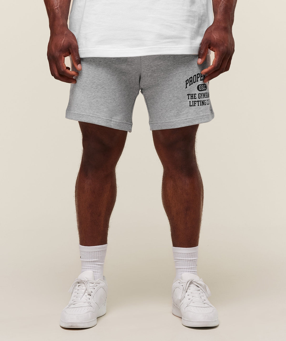 Property Of 7" Shorts Light Grey Core Marl
