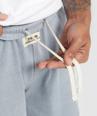 Heavyweight Ribbed Shorts Denim Grey