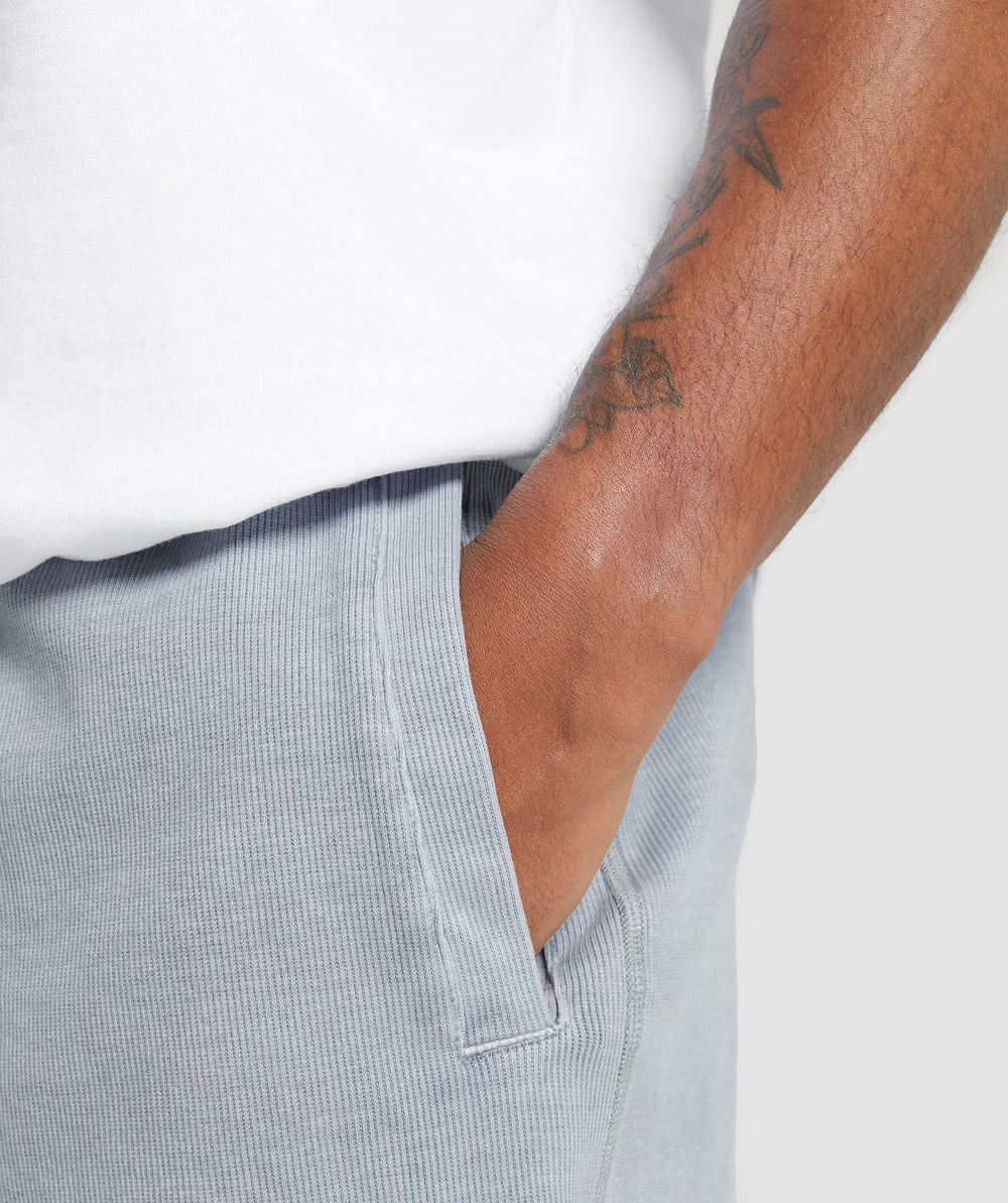 Heavyweight Ribbed Shorts Denim Grey