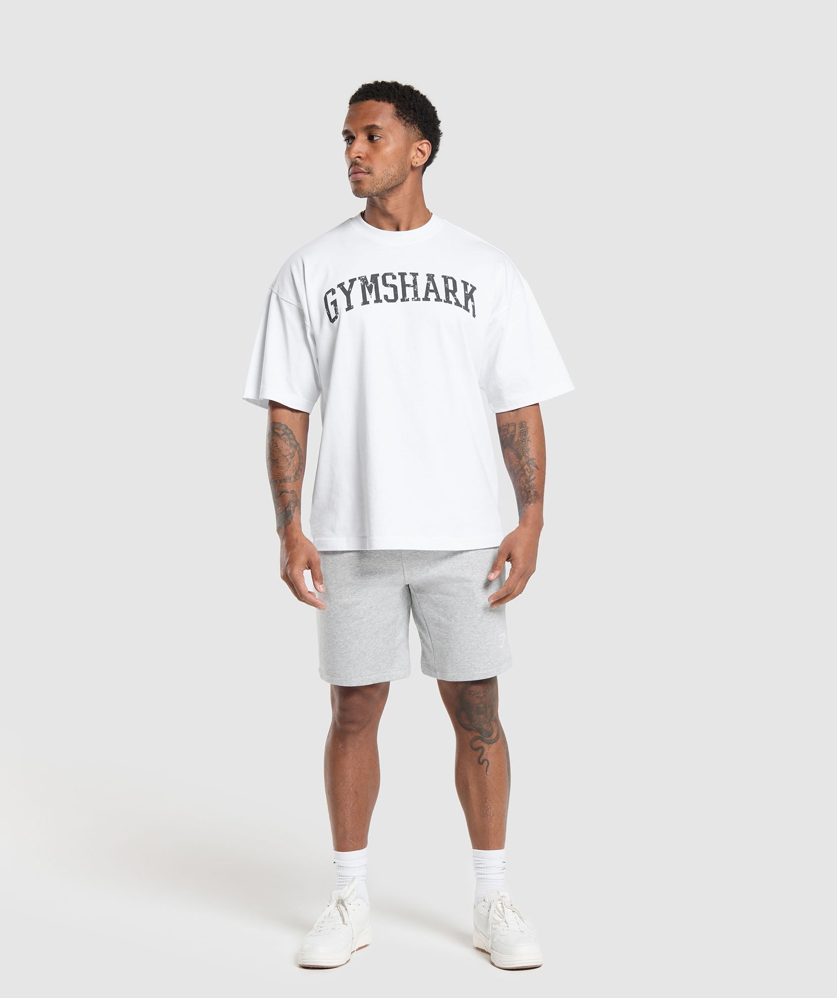 Crest 9" Shorts Light Grey Marl