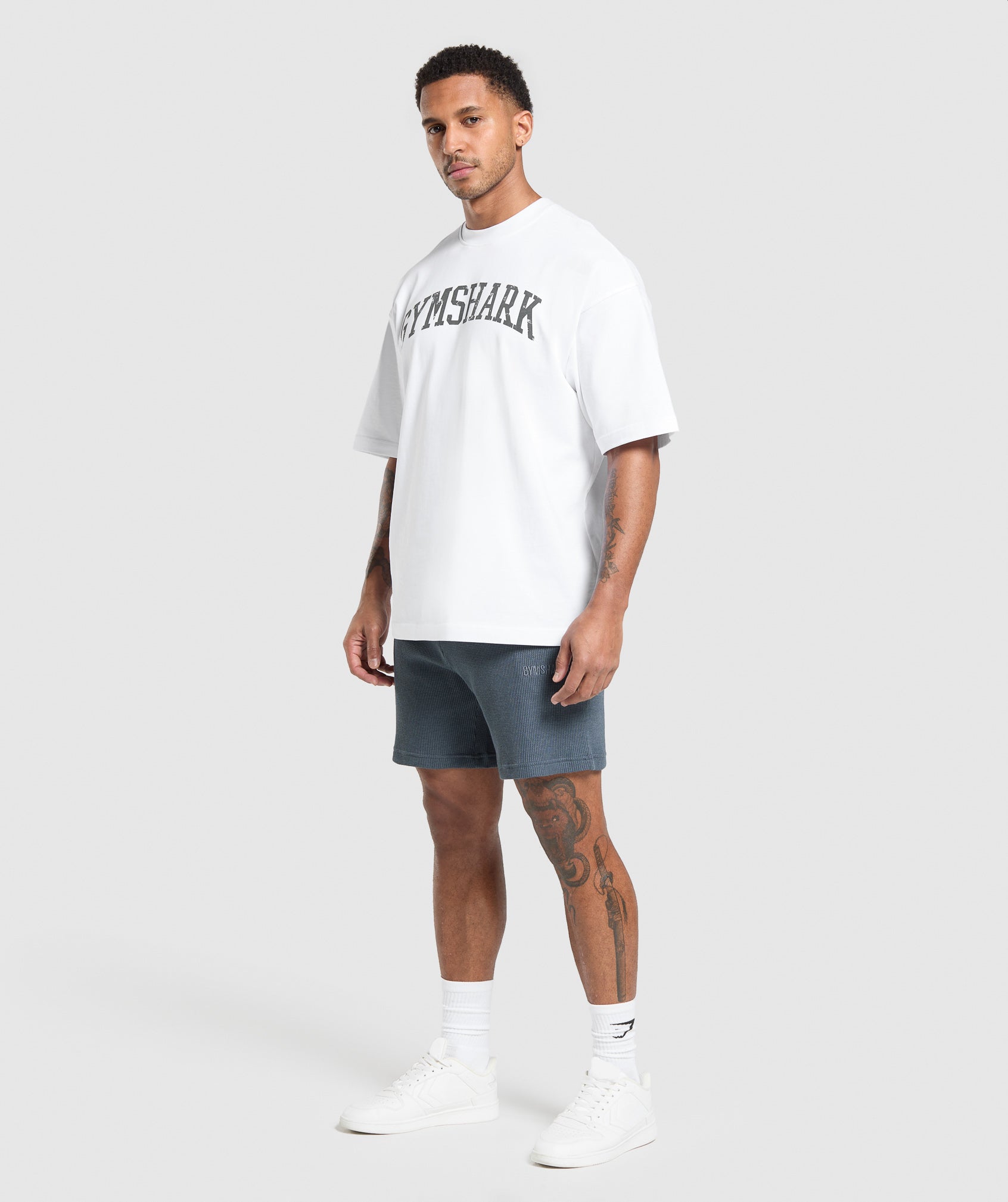 Waffle Shorts Titanium Blue