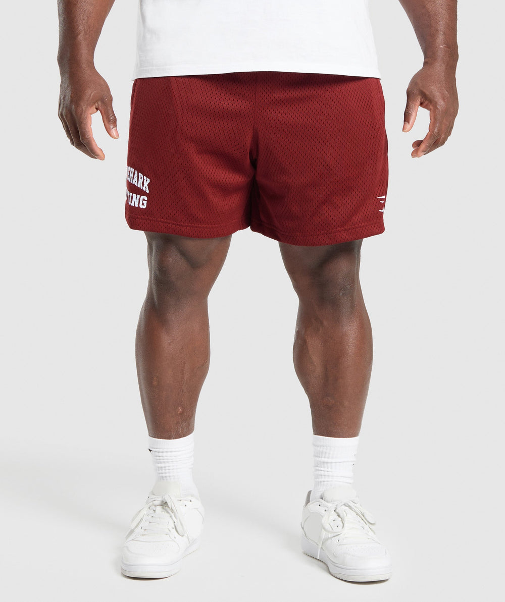 Lifting Mesh 7" Shorts Sets Red