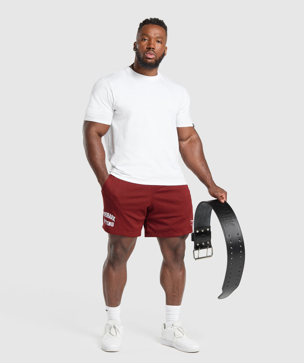 Lifting Mesh 7" Shorts Sets Red