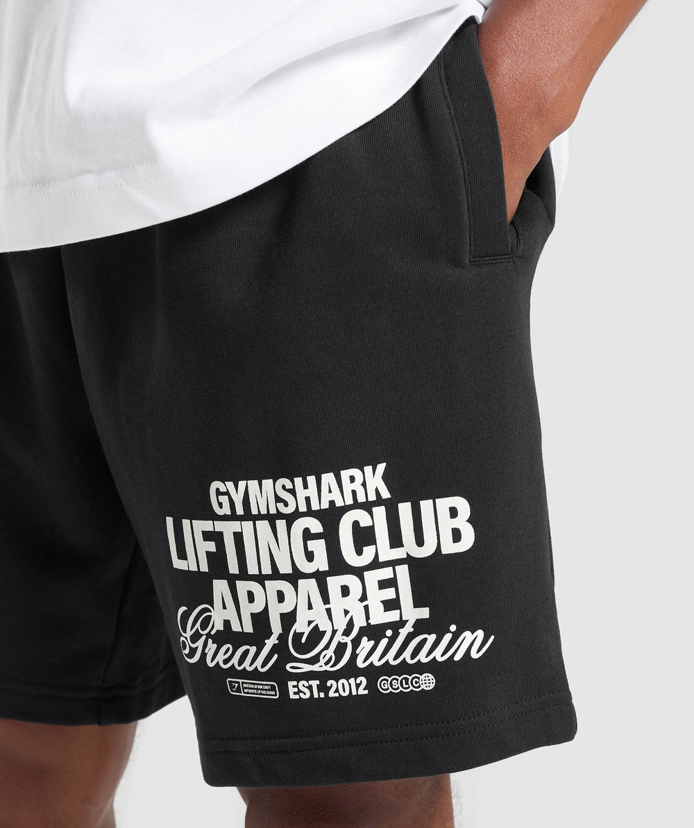Lifting Club Apparel Graphic Shorts Black