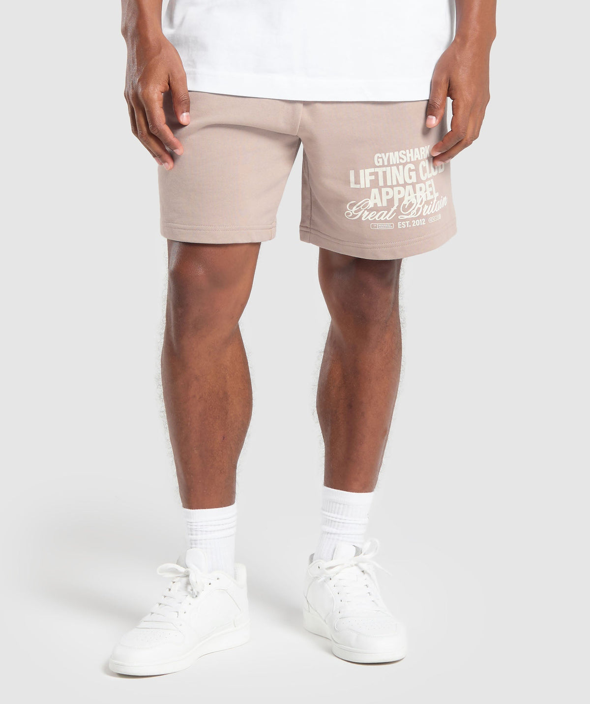 Lifting Club Apparel Graphic Shorts Stone Pink