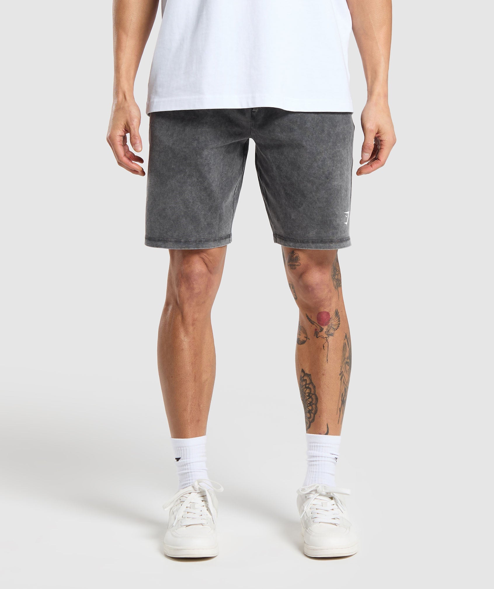 Washed Jersey 9" Shorts Black