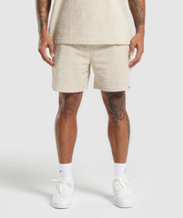 Towelling 7" Shorts Pebble Grey
