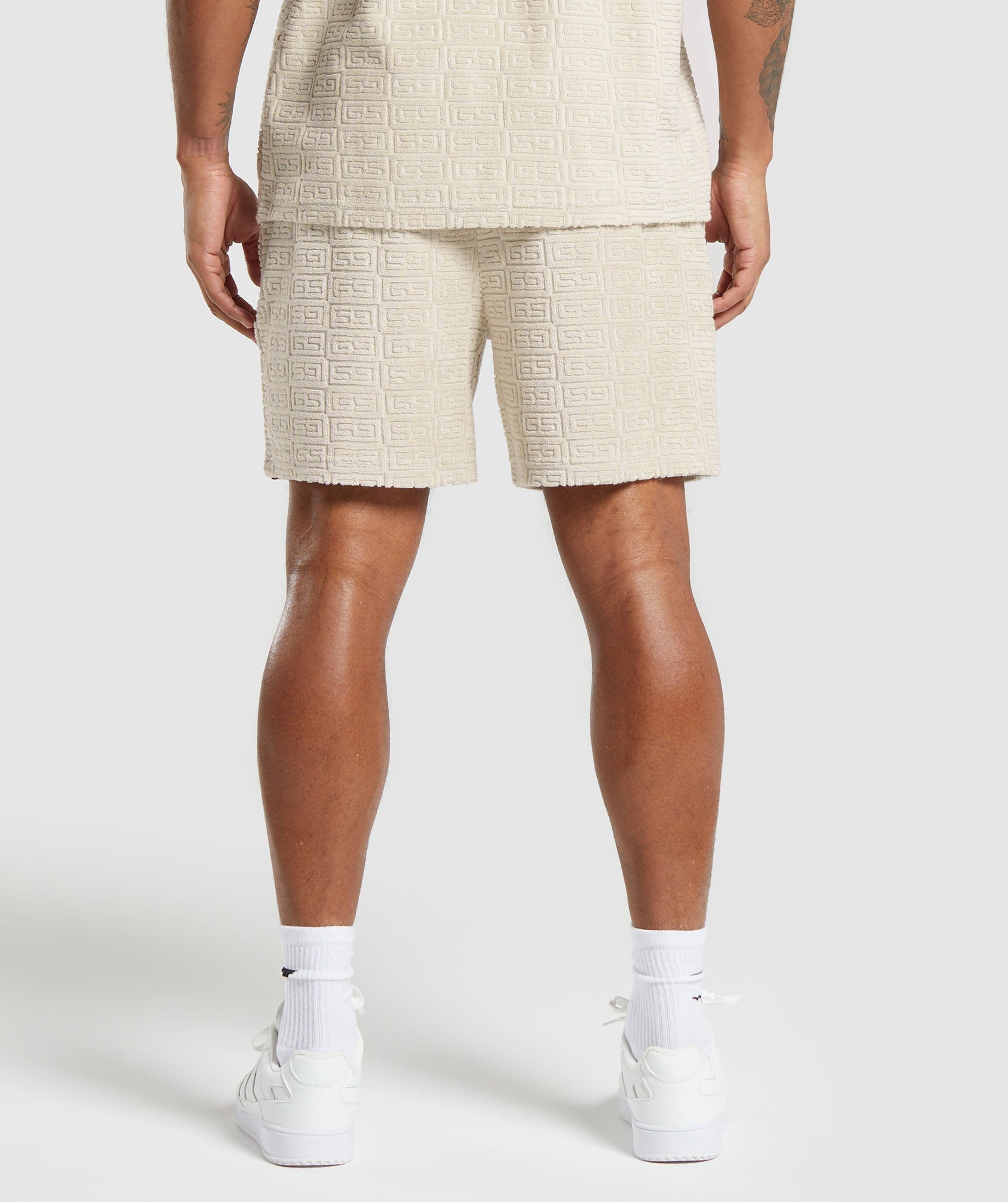 Towelling 7" Shorts Pebble Grey