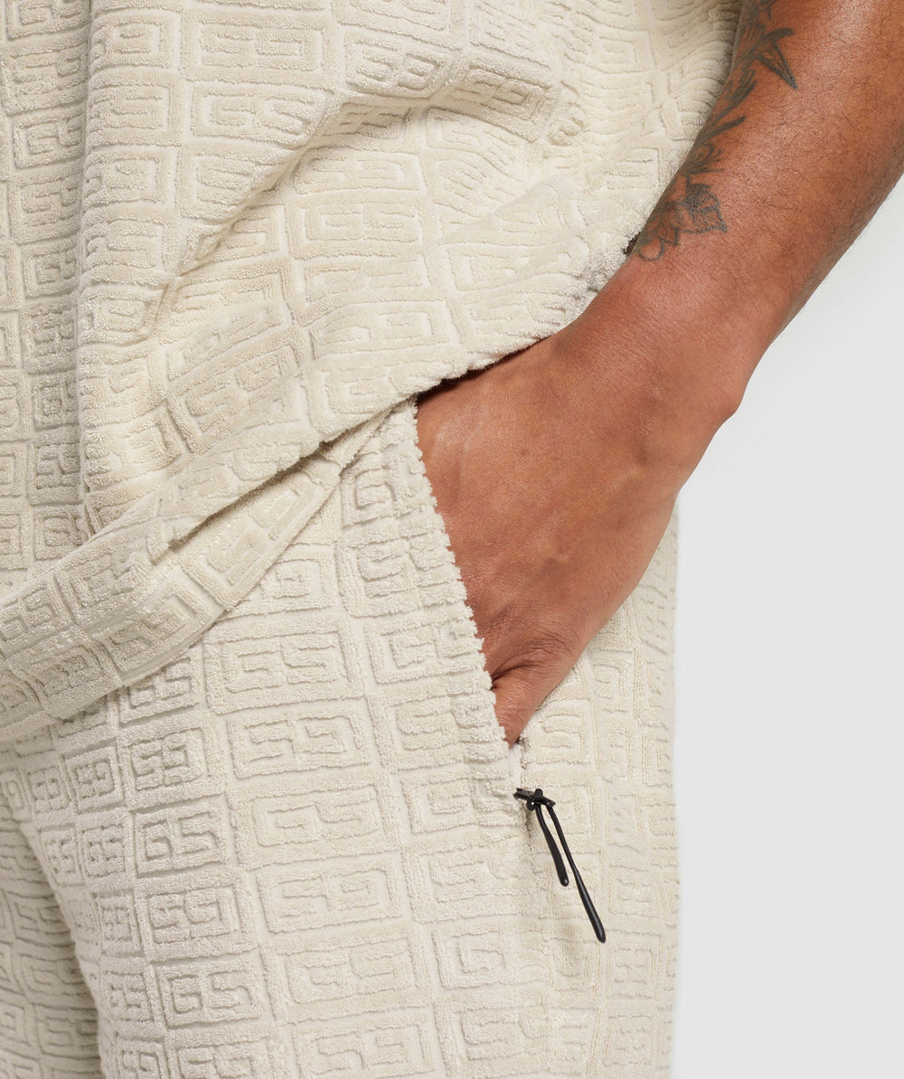 Towelling 7" Shorts Pebble Grey