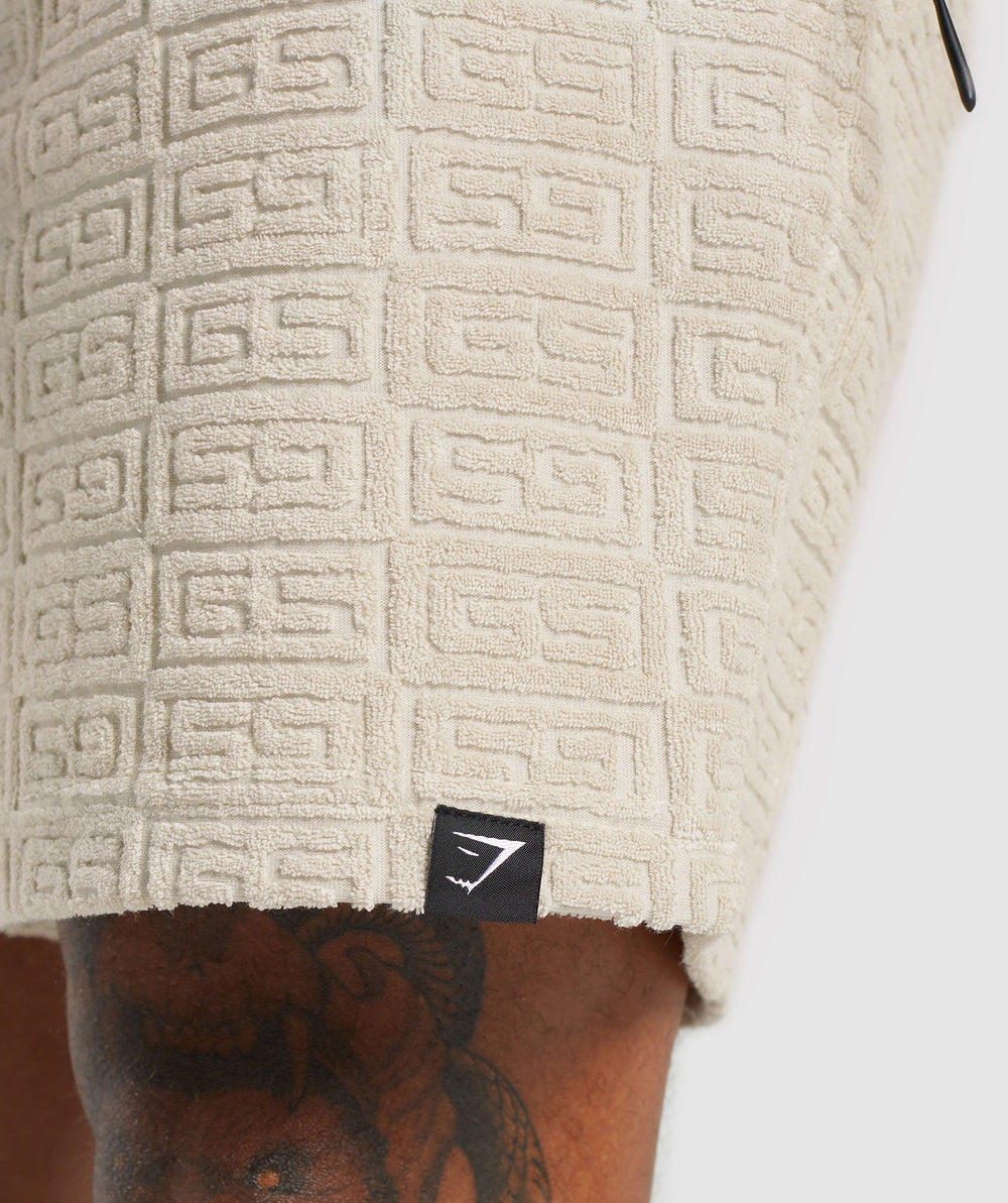 Towelling 7" Shorts Pebble Grey