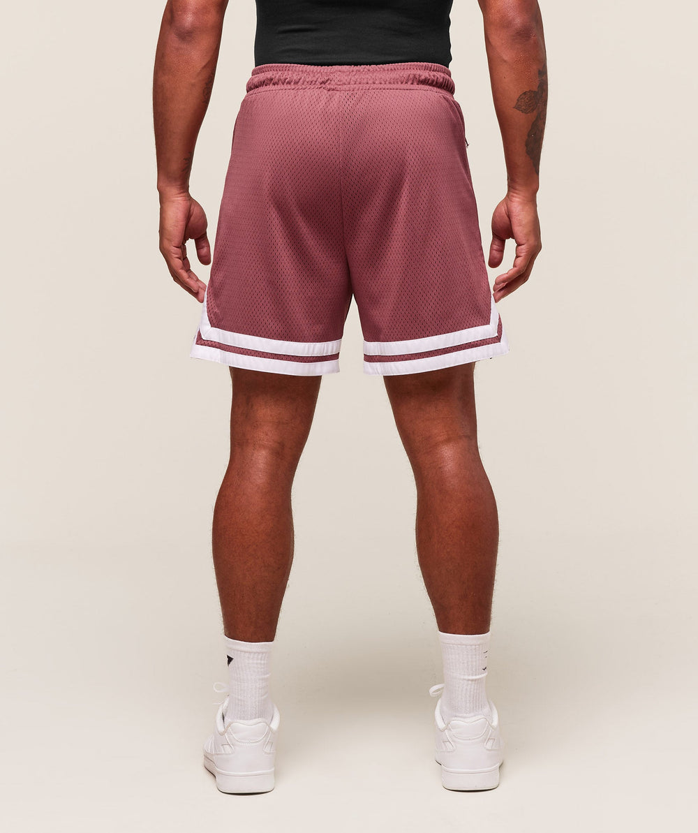 Varsity Mesh Shorts Washed Berry Pink