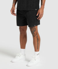 Towelling 7" Shorts Black