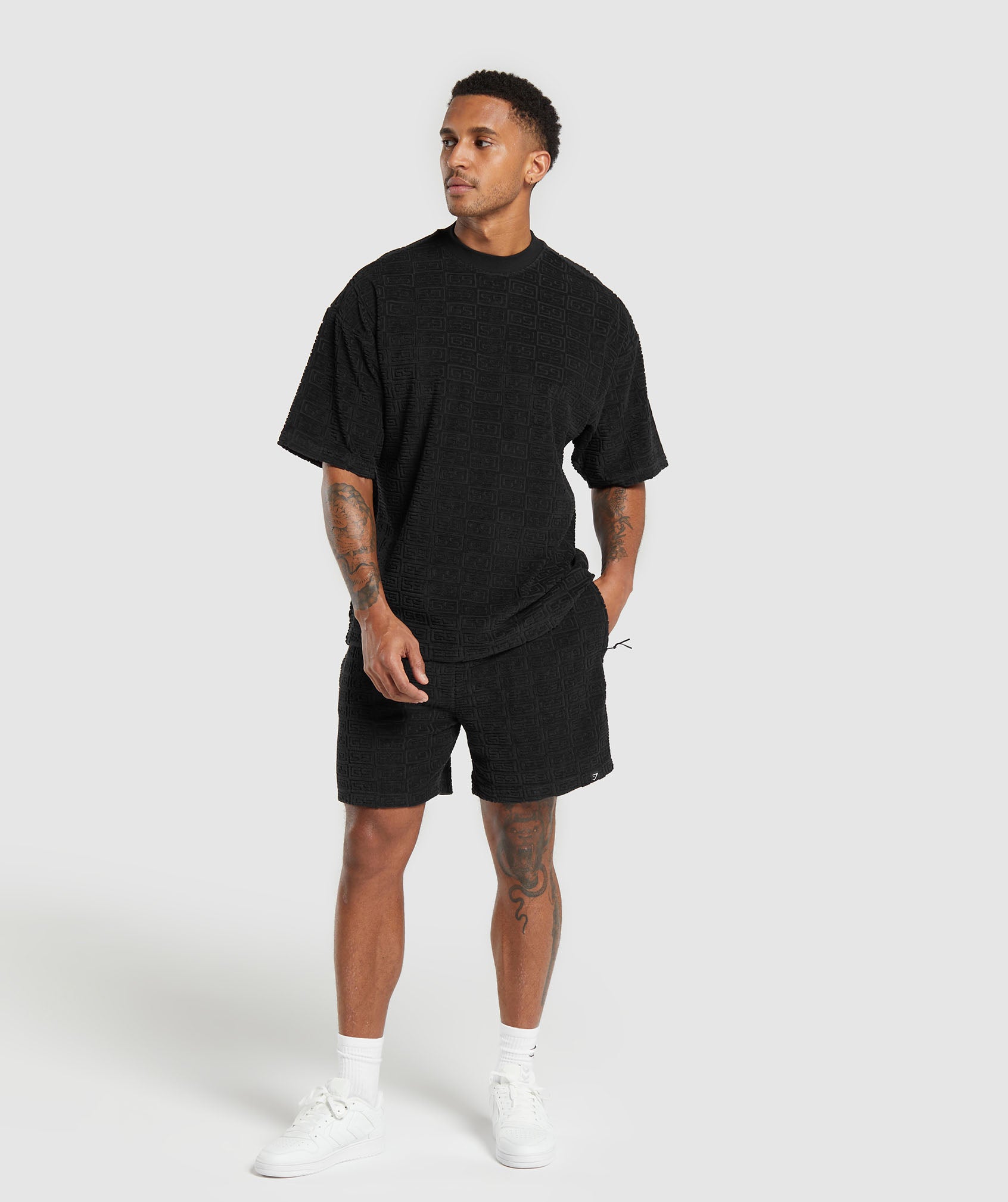 Towelling 7" Shorts Black