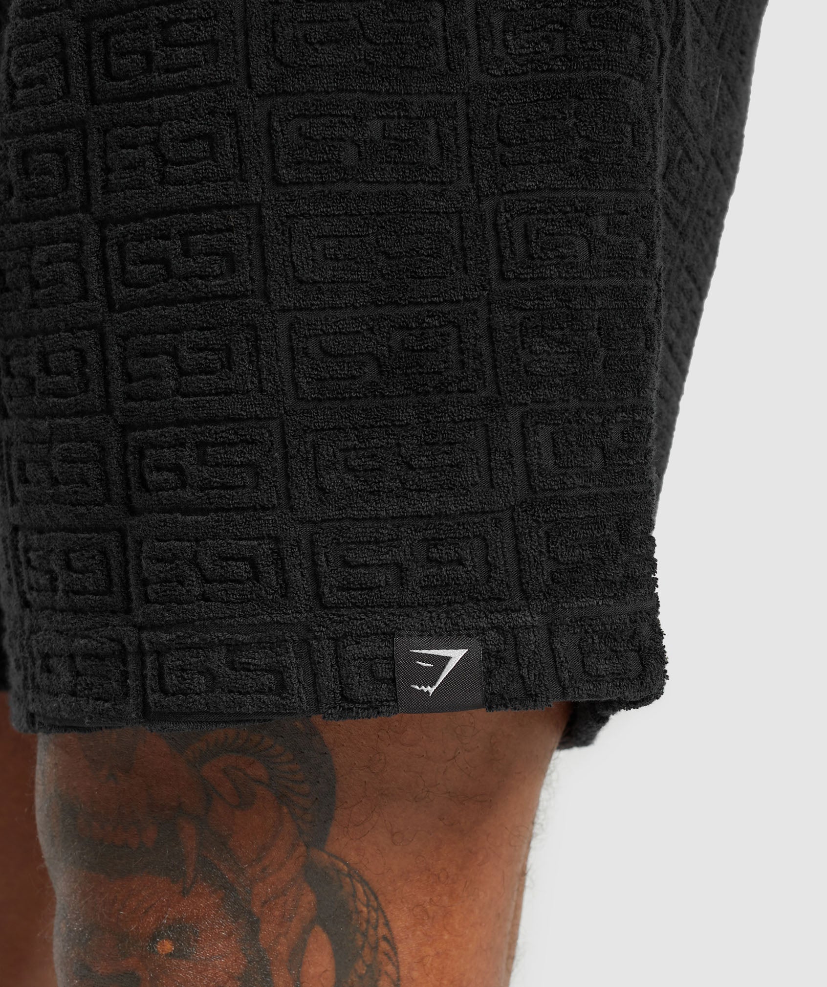 Towelling 7" Shorts Black