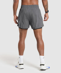 Sport 5" 2 In 1 Shorts Silhouette Grey/Black