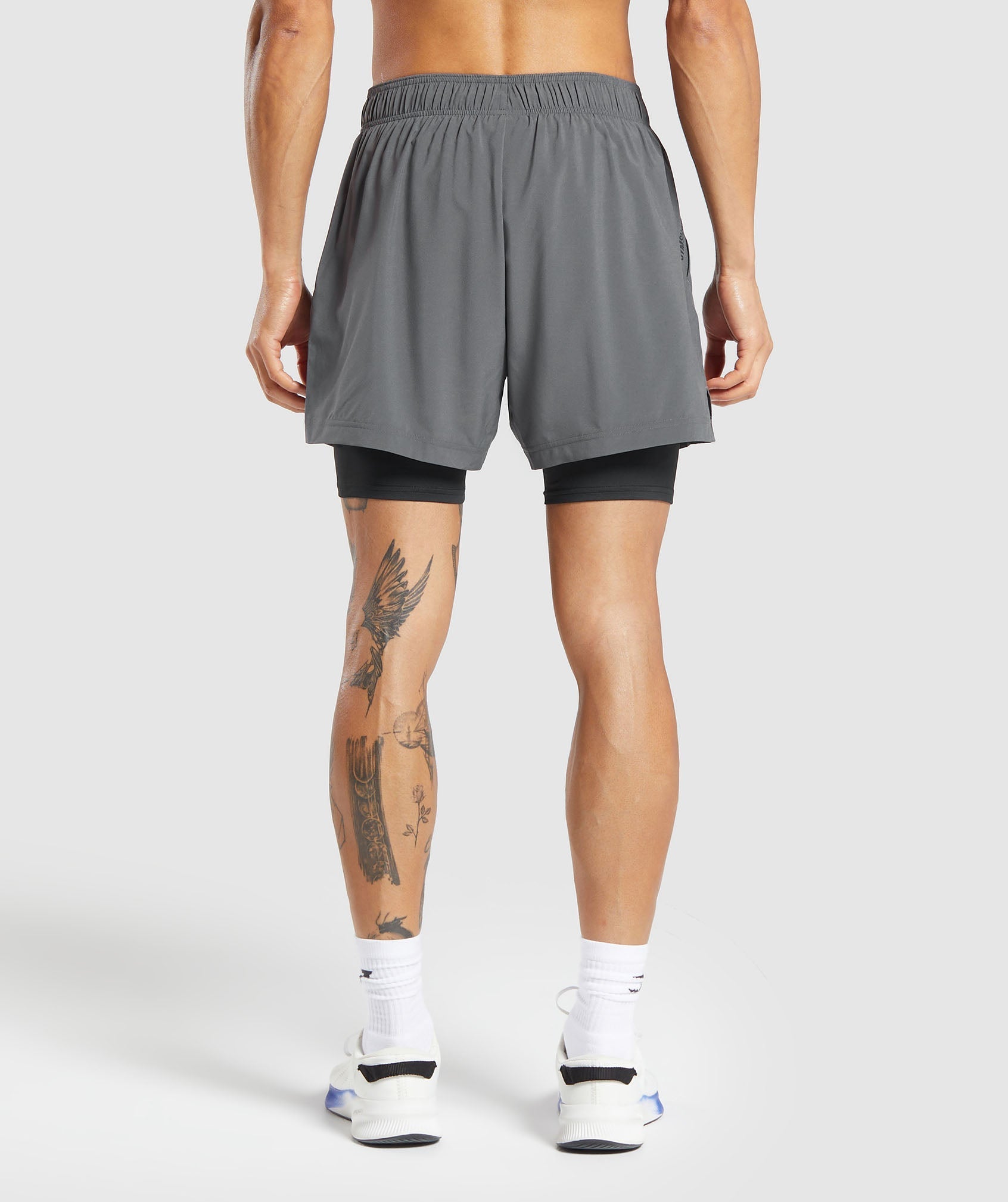 Sport 5" 2 in 1 Shorts Dark Grey/Black