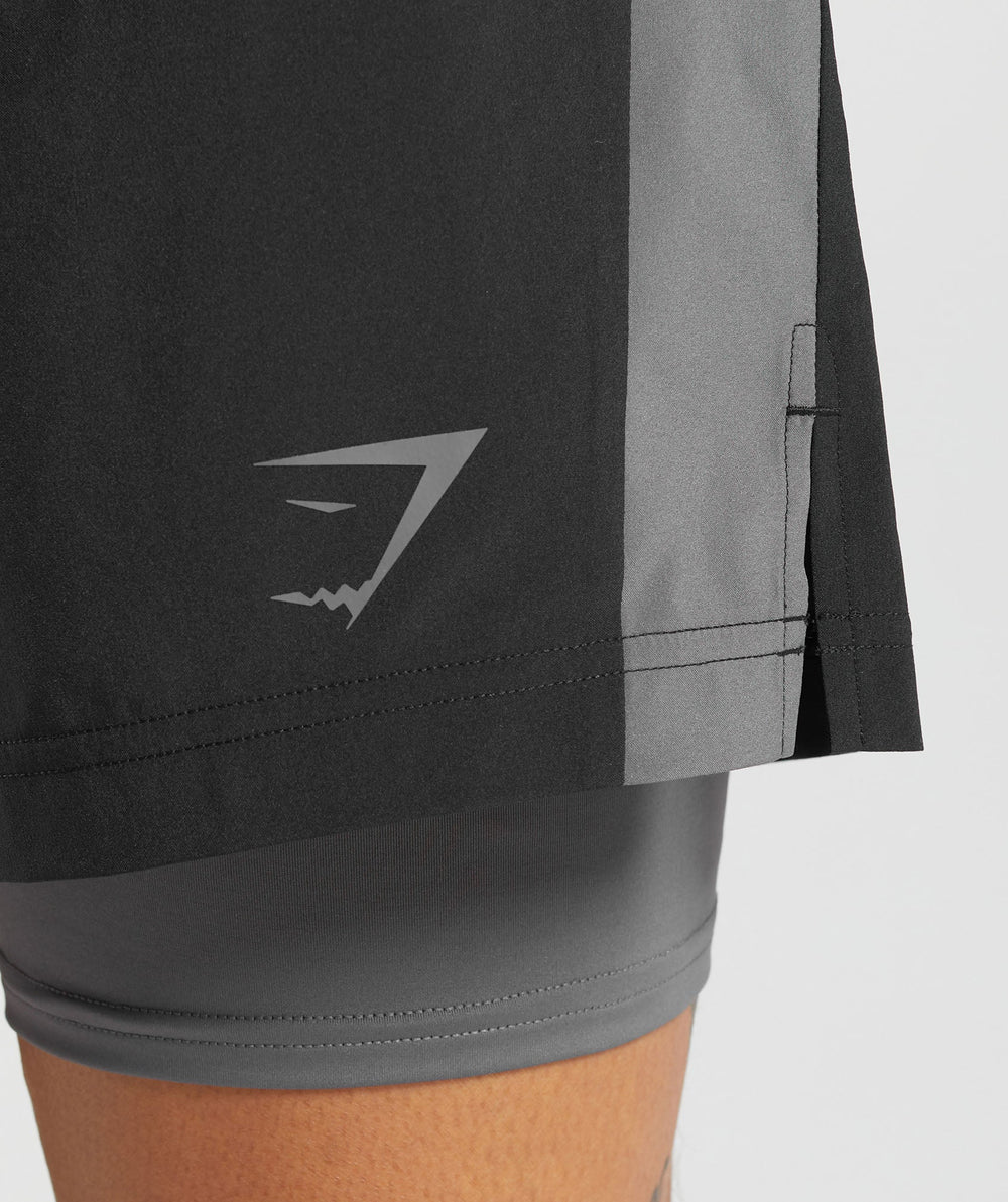 Sport 5" 2 in 1 Shorts Black/Dark Grey