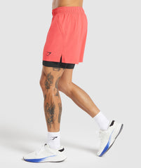 Sport 5" 2 in 1 Shorts Tropical Pink/Black