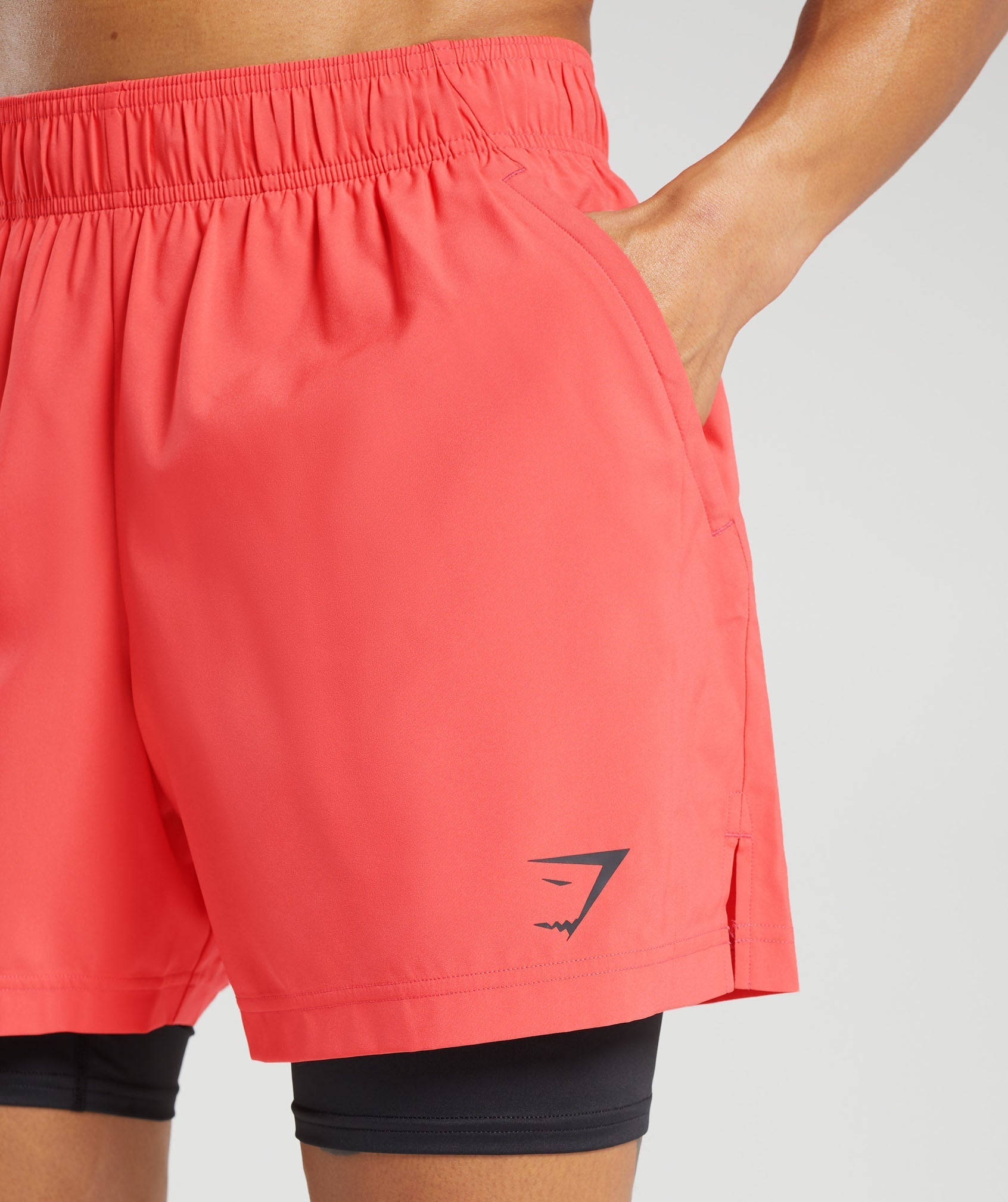 Sport 5" 2 in 1 Shorts Tropical Pink/Black