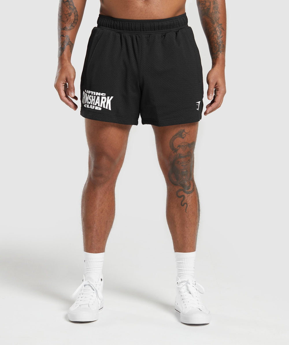 Lifting Club Mesh 5" Shorts Black