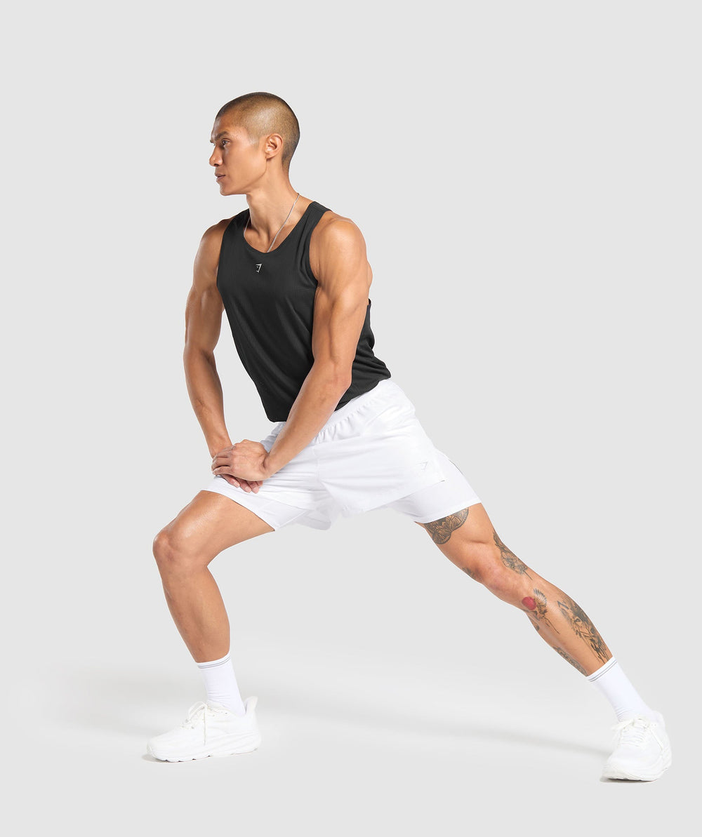 Running 2 in 1 Shorts White