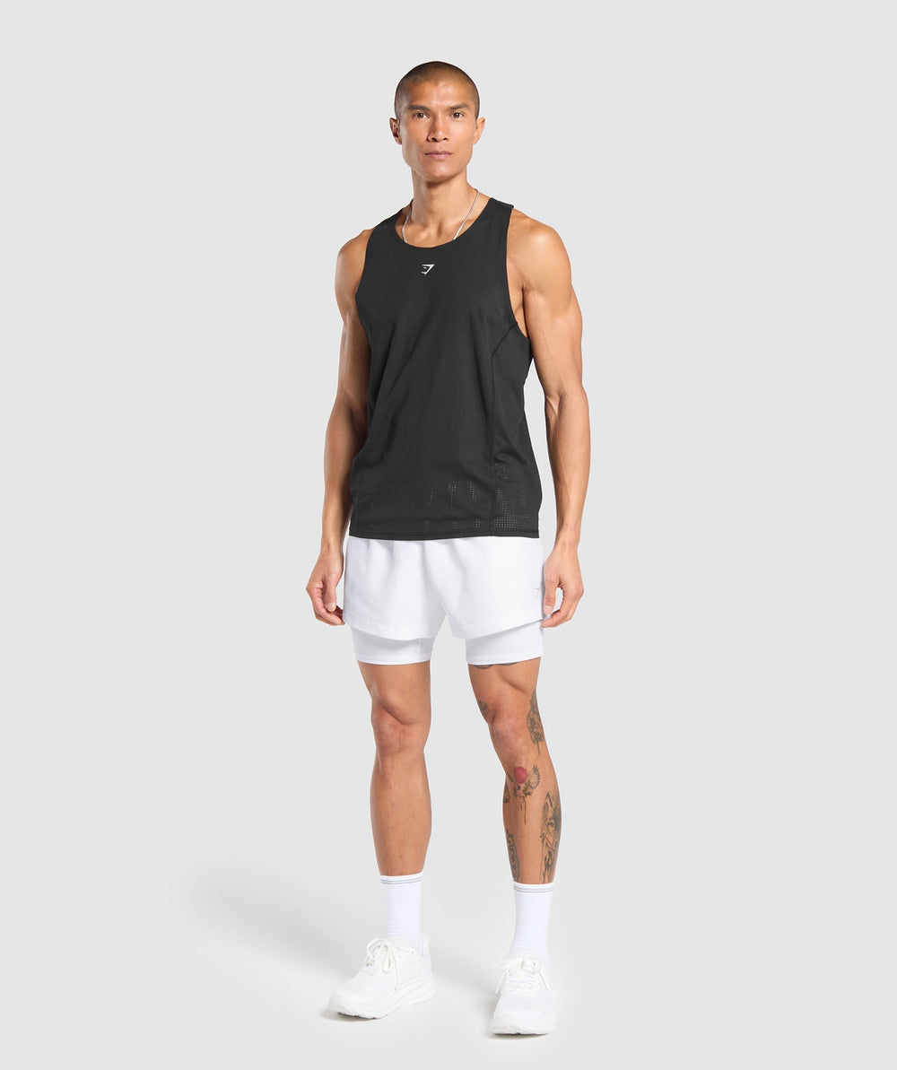Running 2 in 1 Shorts White