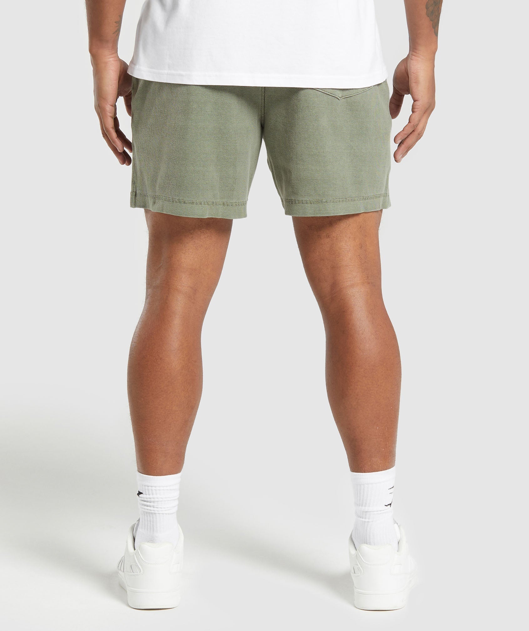 Heavyweight Ribbed Shorts Unit Green
