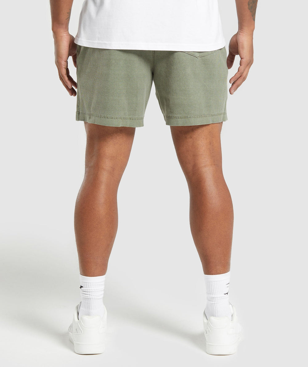 Heavyweight Ribbed Shorts Unit Green