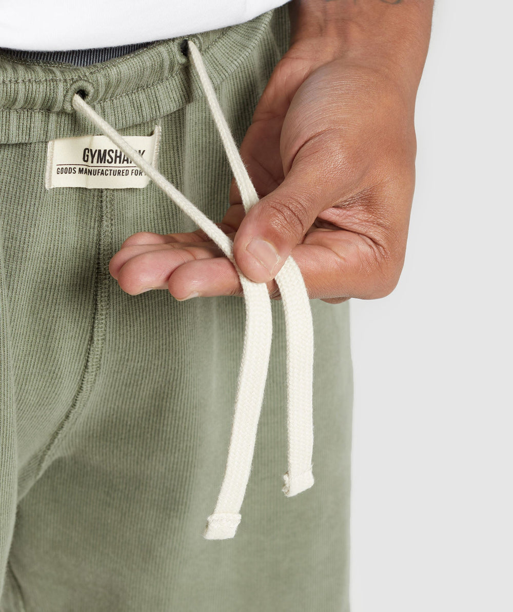 Heavyweight Ribbed Shorts Unit Green